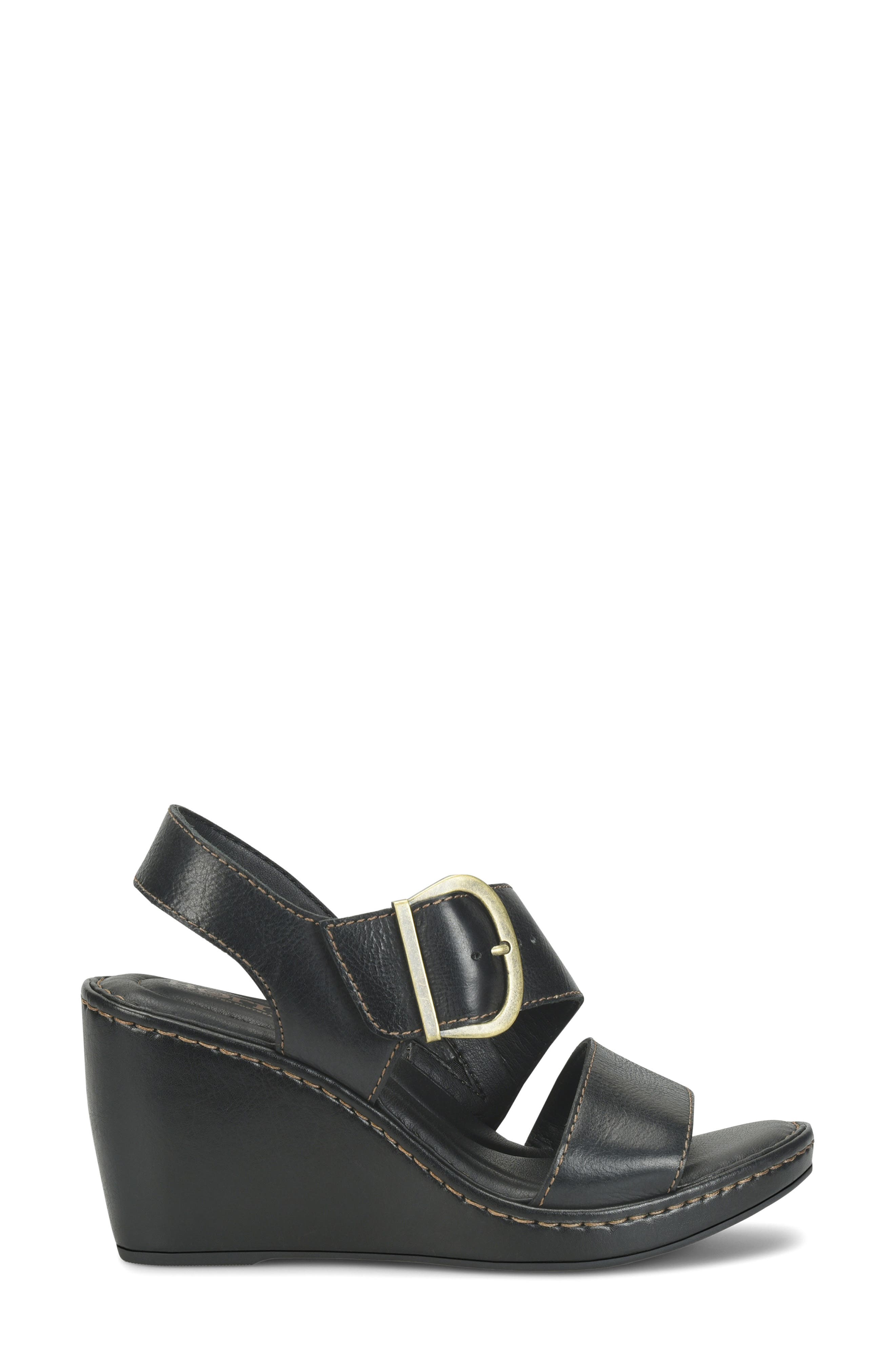 Børn Sapphire Platform Slingback Sandal, Alternate, color, Black Leather
