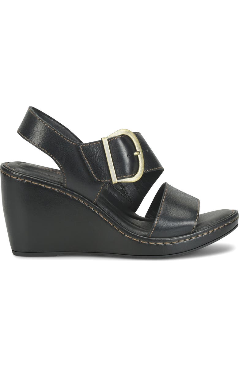 Børn Sapphire Platform Slingback Sandal, Alternate, color, Black Leather