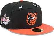 New Era Men's New Era Black/Orange Baltimore Orioles 2025 MLB All-Star Game Side Patch 59FIFTY Fitted Hat