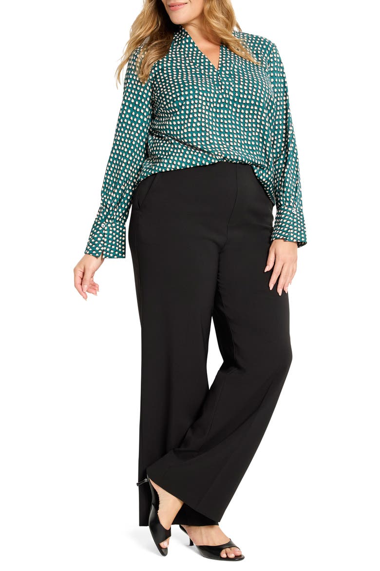 Shadow Dot Long Sleeve Top, Alternate, color, GREEN MULTI