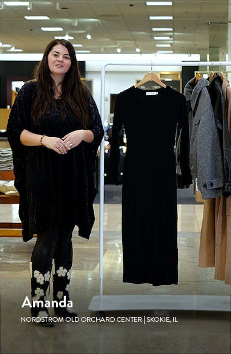 Long Sleeve Jersey Midi Dress, sales video thumbnail
