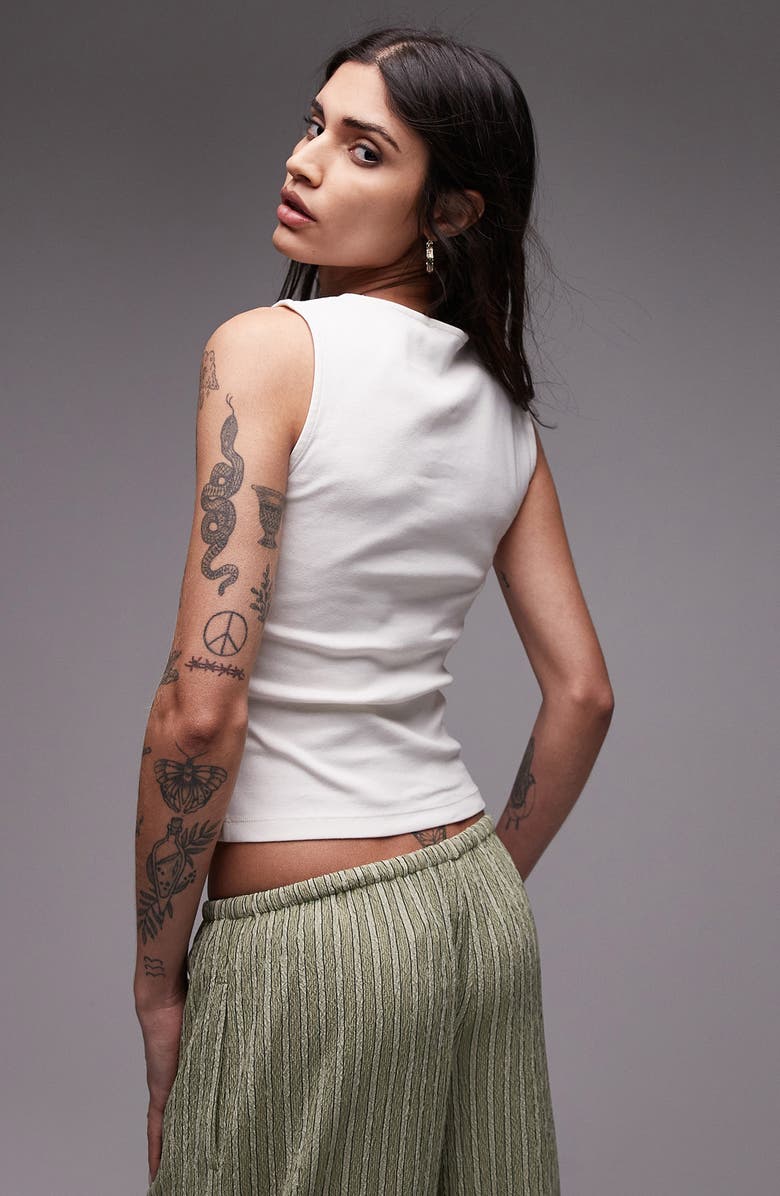 Topshop Costa Rica Cotton Graphic Tank, Alternate, color,