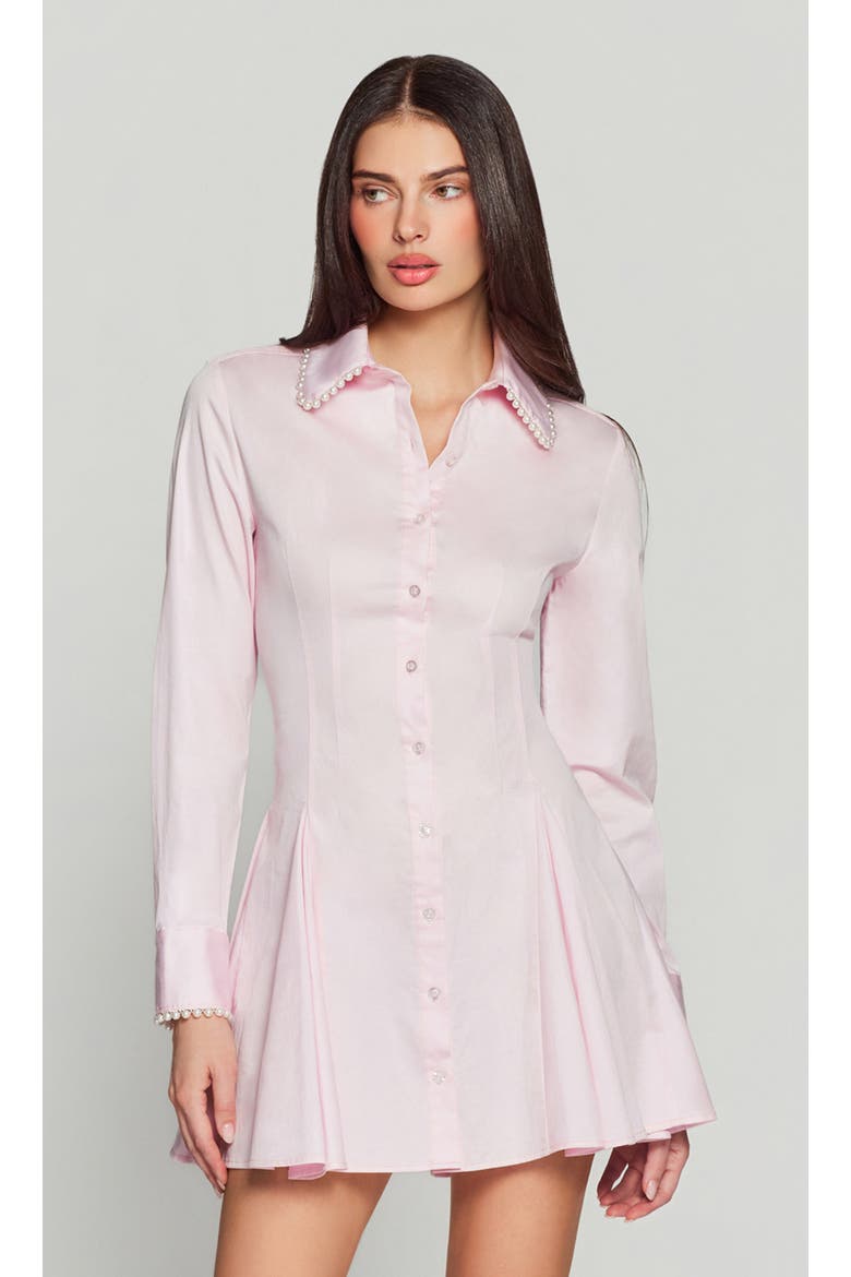 Maple Pearl Poplin Dress, Main, color, Soft Rose/Pearl