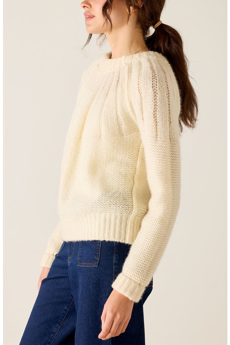 Noelle Ribbon Cashmere Sweater, Alternate, color, Cream