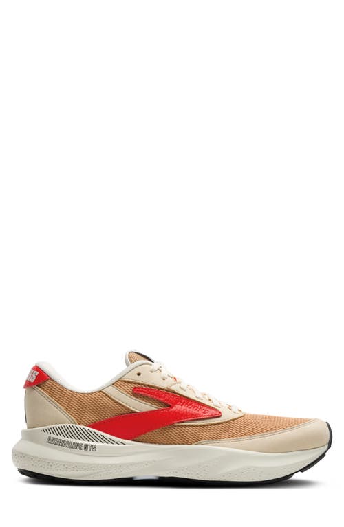 Brooks Adrenaline Gts 24 Running Shoe In Taffy/cherry Tomato/black