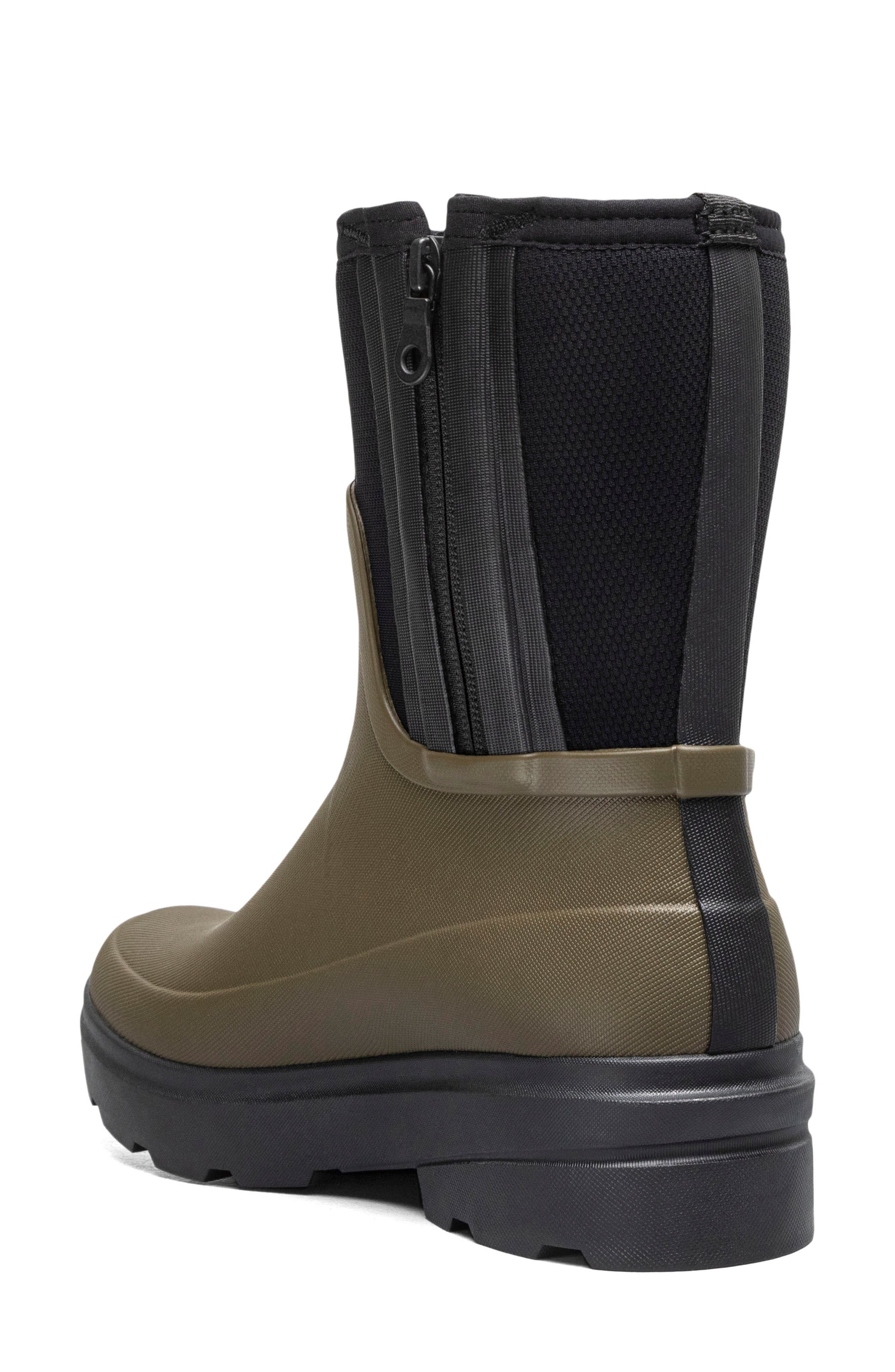 Hazel Mid Zip Rain Boot, Alternate, color, OLIVE