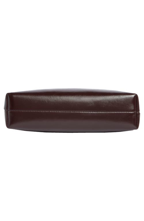 Stand Oil Plump Faux Leather Shoulder Bag In Brown