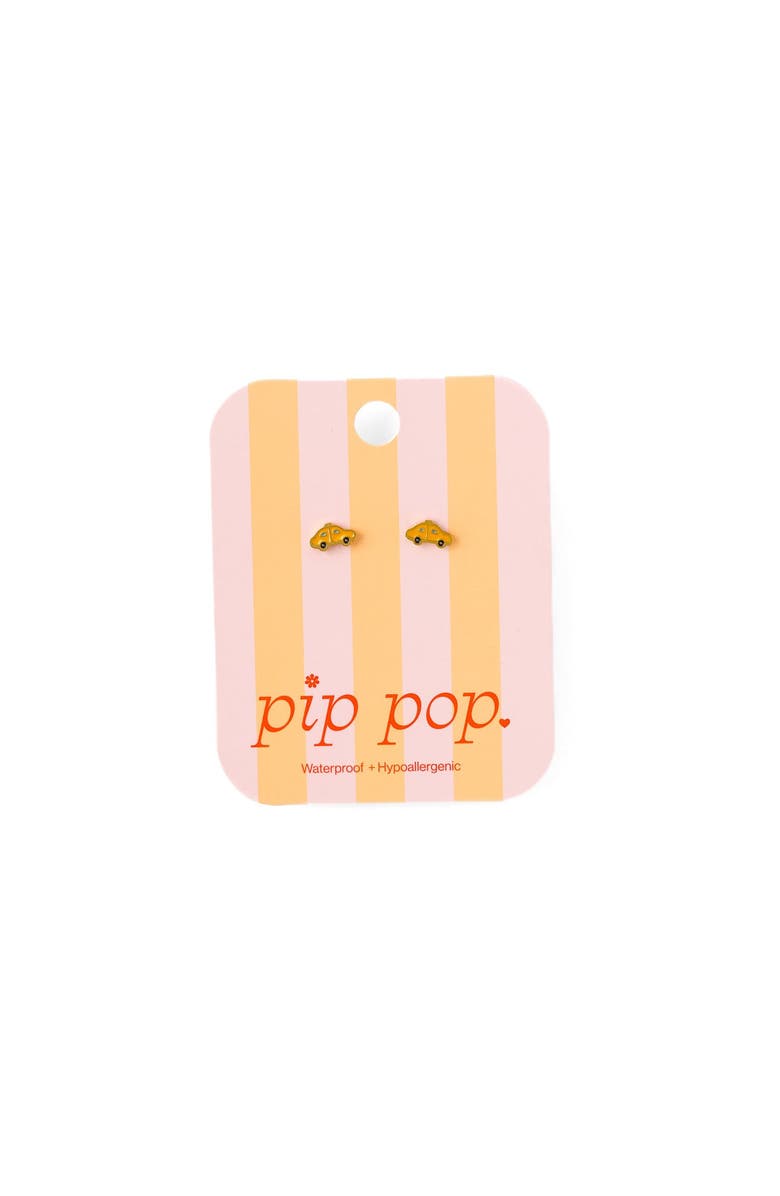 Pip Pop Taxi Stud Earrings, Alternate, color, Yellow