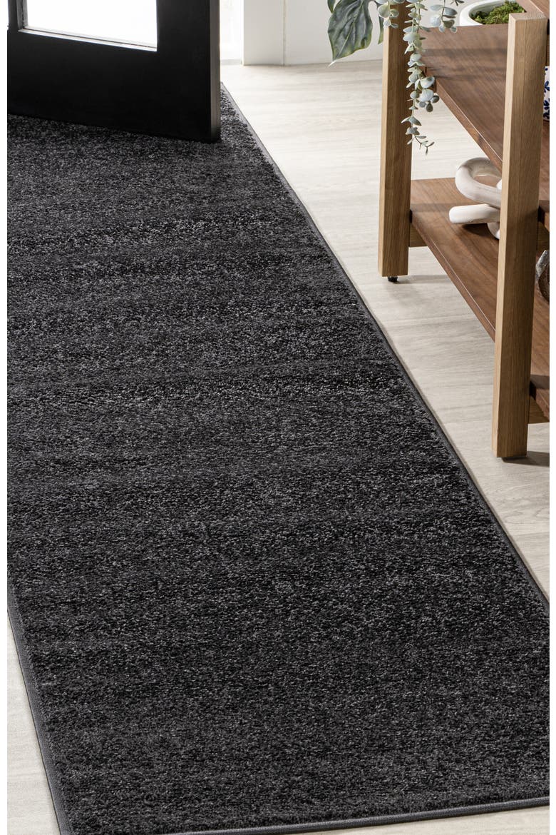 Haze Solid Low-Pile Area Rug, Alternate, color, Black