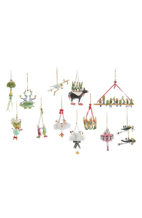 Patience Brewster 12 Days Christmas Ornament Set