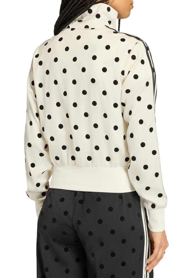 Firebird Polka Dot Satin Track Jacket, Alternate, color, OWHITE