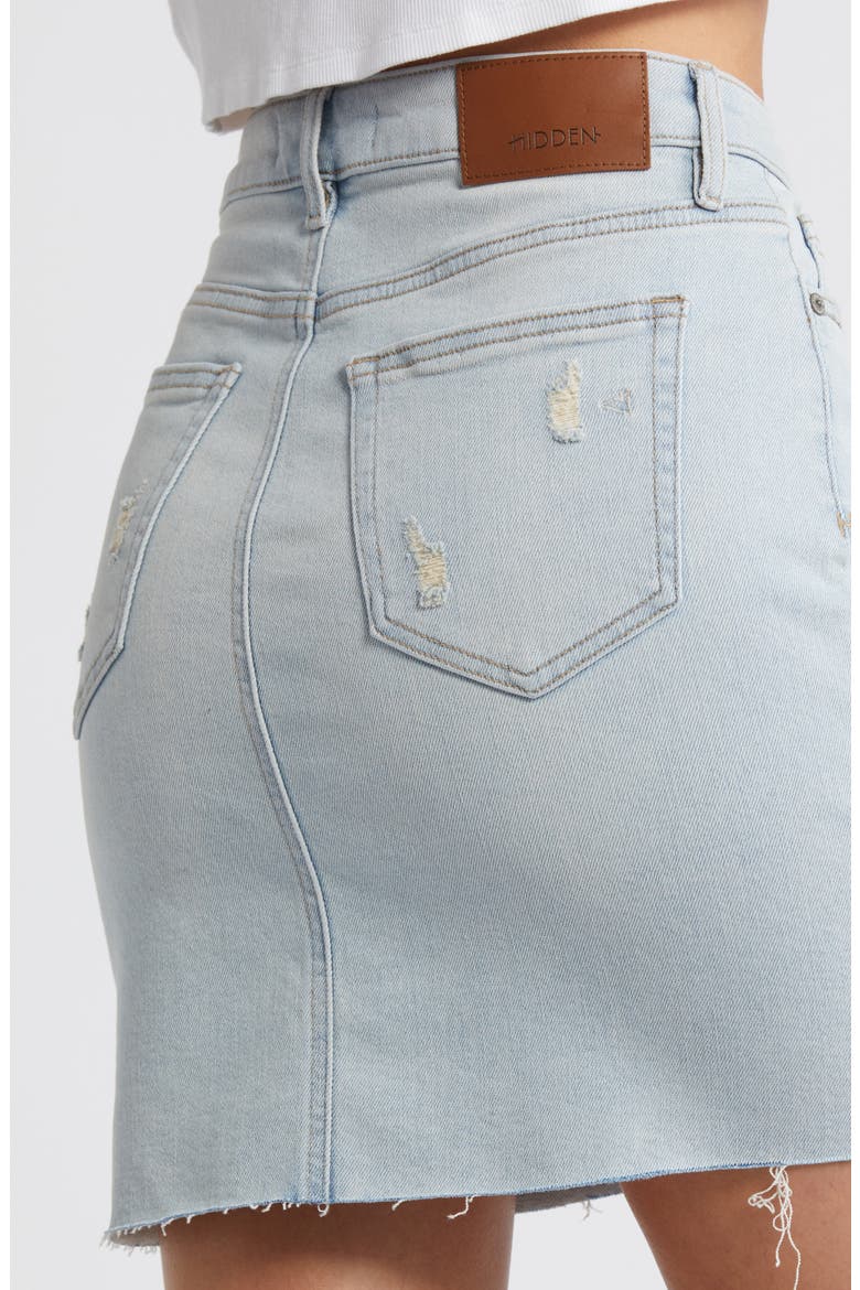 Denim Skirt, Alternate, color, LIGHT WASH