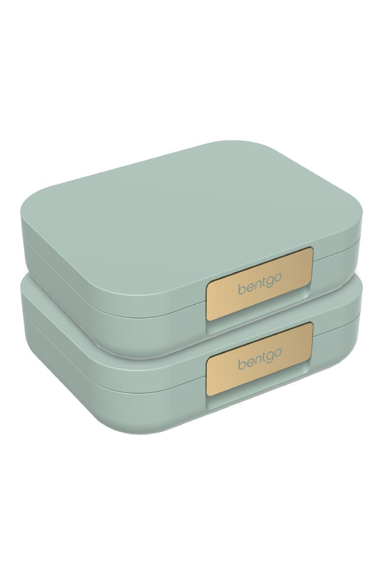 Set of 2 Modern Leakproof Lunch Bento Boxes, Main, color, MINT GREEN