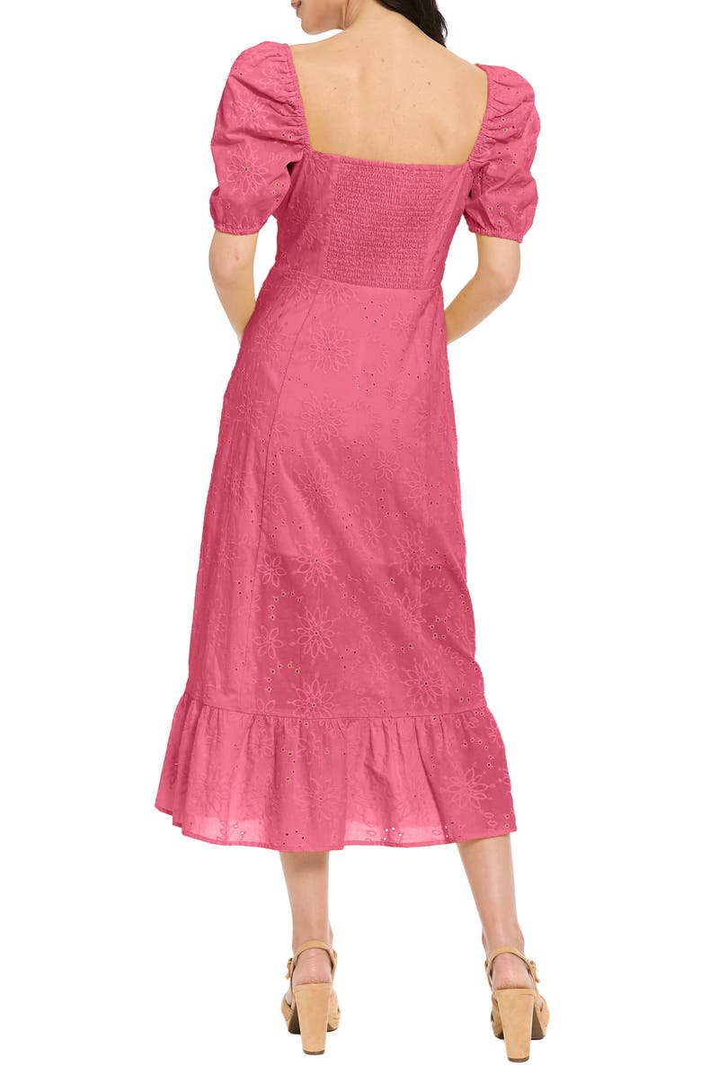 London Times Embroidered Empire Waist Midi Dress, Alternate, color, 