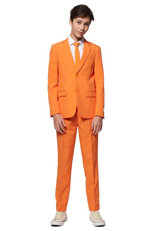 Kids' The Orange Two-Piece Suit with Tie