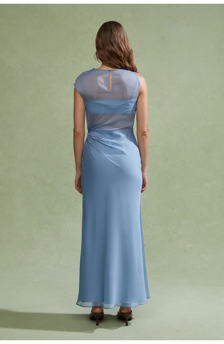 AMUR Amille Sheer Gown, Alternate, color, Tropical Dusk