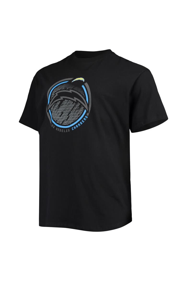 Men's Fanatics Branded Justin Herbert Black Los Angeles Chargers Big & Tall Color Pop Name & Number T-Shirt, Alternate, color, Black