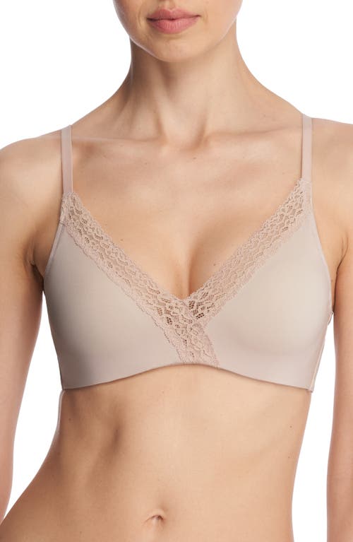 Natori Women's Simply Lace Contour Plunge Underwire Bra 721323 In Rose Beige