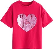 NEXT Kids' Sequin Heart T-Shirt
