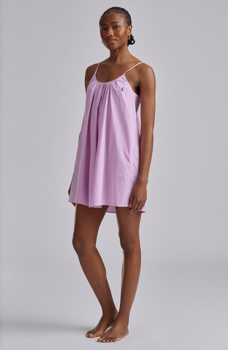 Polo Ralph Lauren Cotton Nightgown, Alternate, color, White Cloud X Hydrangea