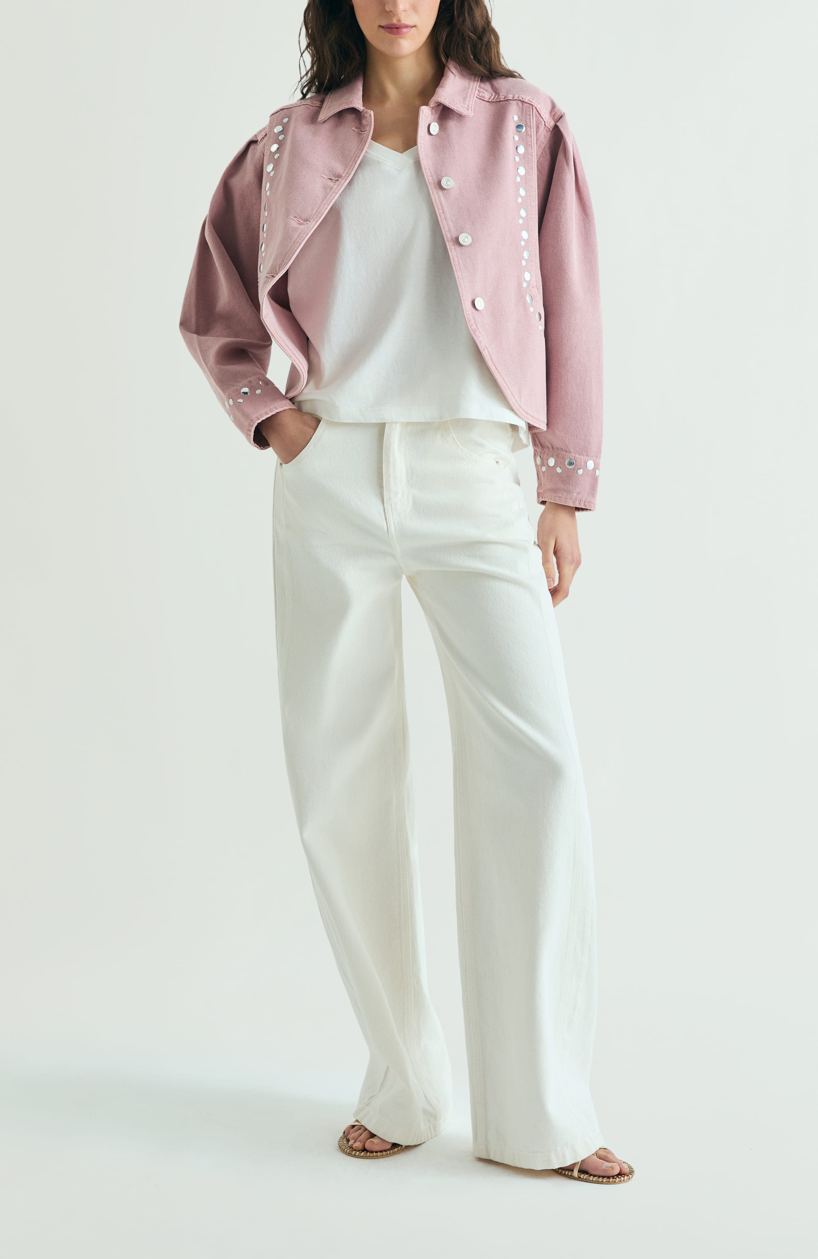 Scalpers Denim Studs Jacket (Women) | Nordstrom