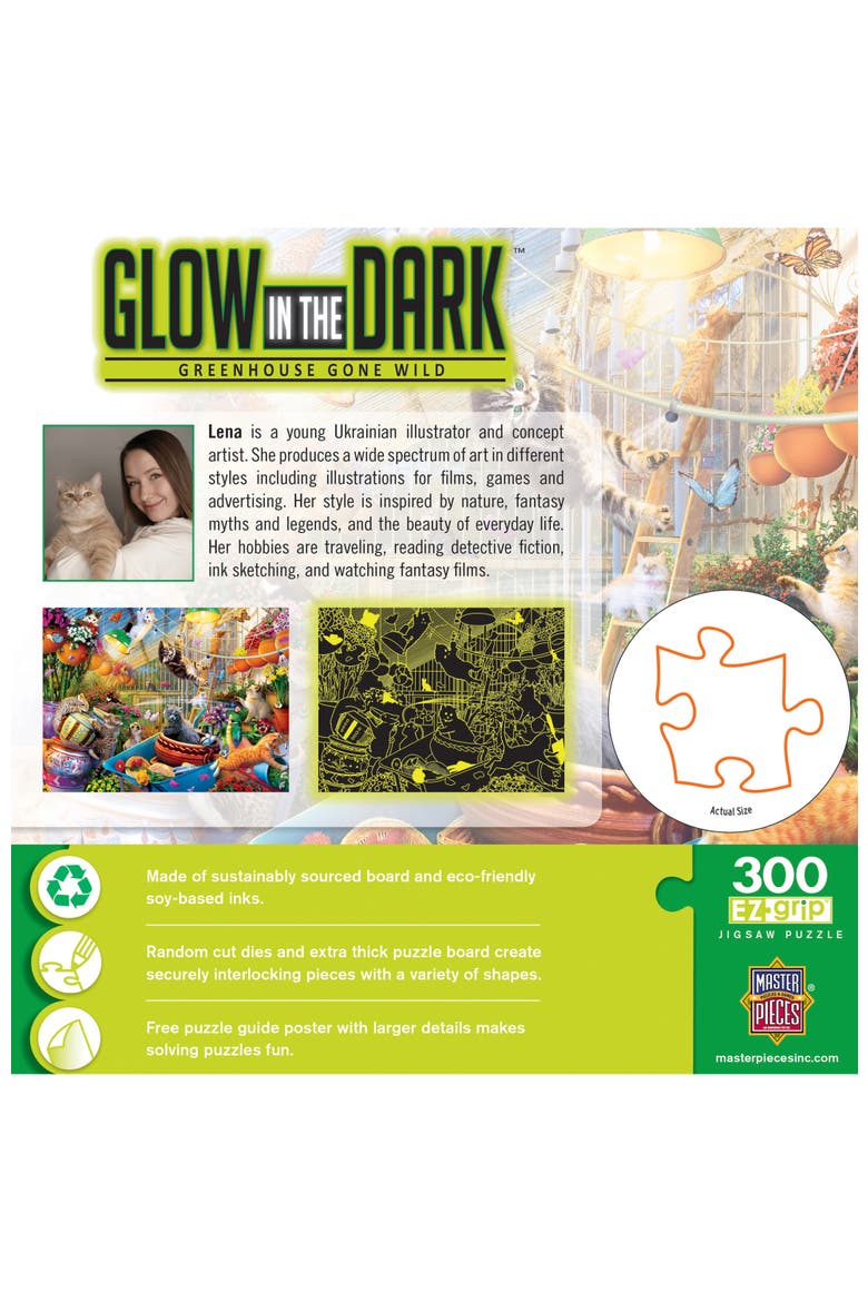 Greenhouse Gone Wild 300pc Glow Puzzle, Alternate, color, Multicolor