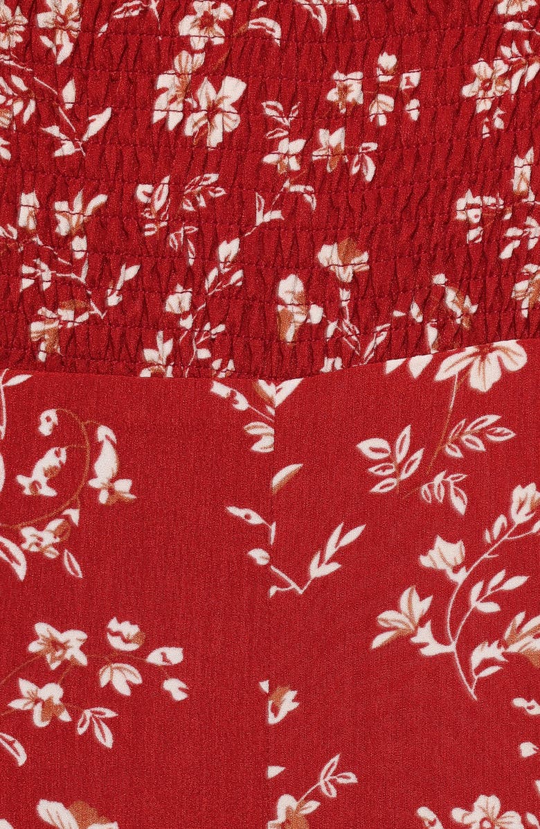 Petal & Pup Herring Floral Print Wide Leg Jumpsuit, Alternate, color, Red