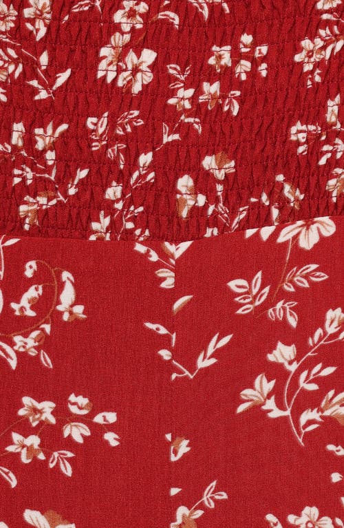 Petal And Pup Petal & Pup Herring Floral Print Wide Leg Jumpsuit In Red