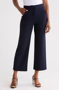 Veronica Beard Brixton High Waist Ankle Wide Leg Pants
