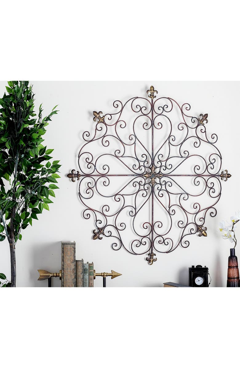 SONOMA SAGE HOME Bronze Rustic Fleur-De-Lis Metal Wall Decor, Alternate, color, 