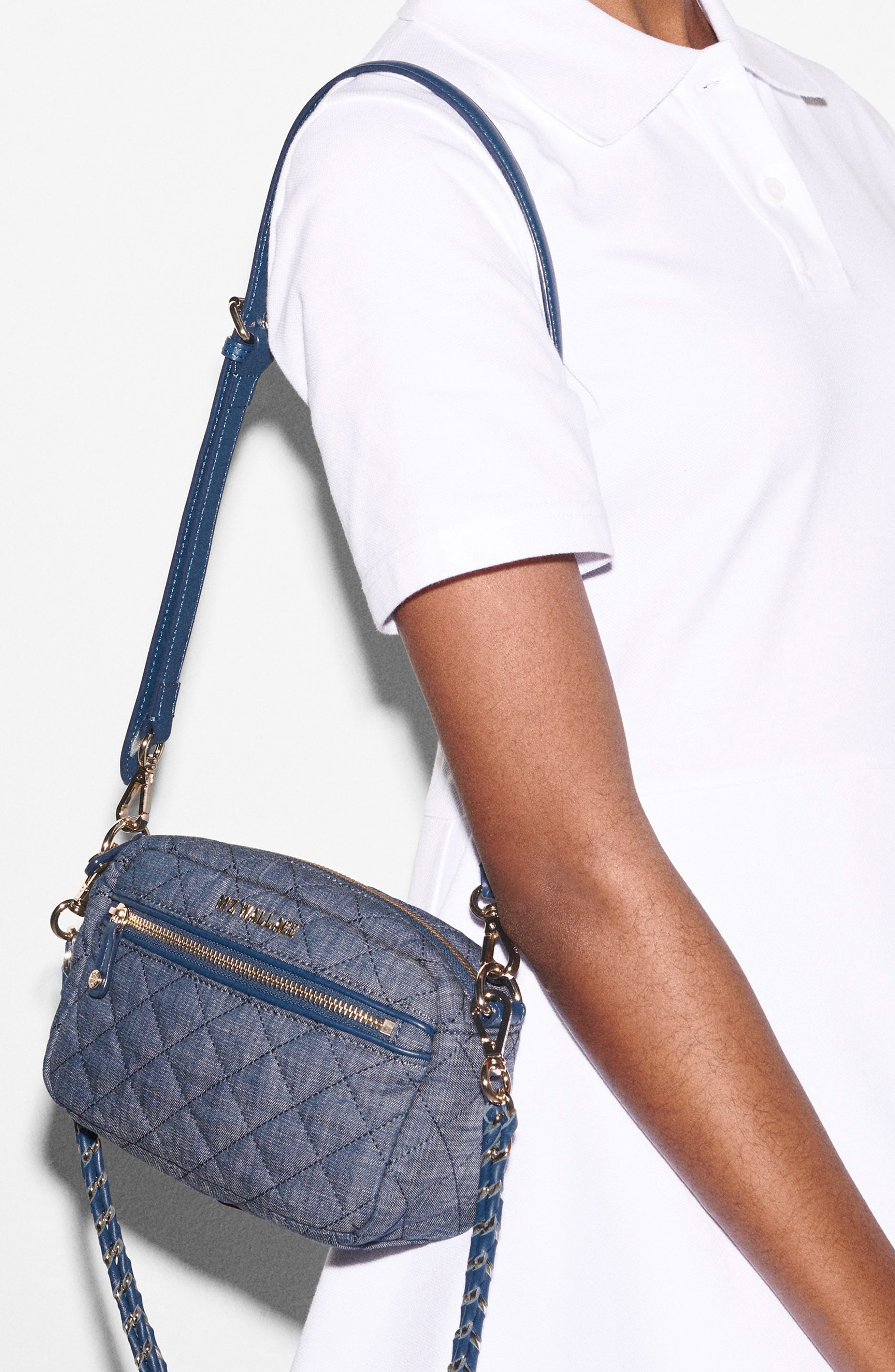 Mini Crosby Quilted Denim Crossbody Bag, Alternate, color, DENIM