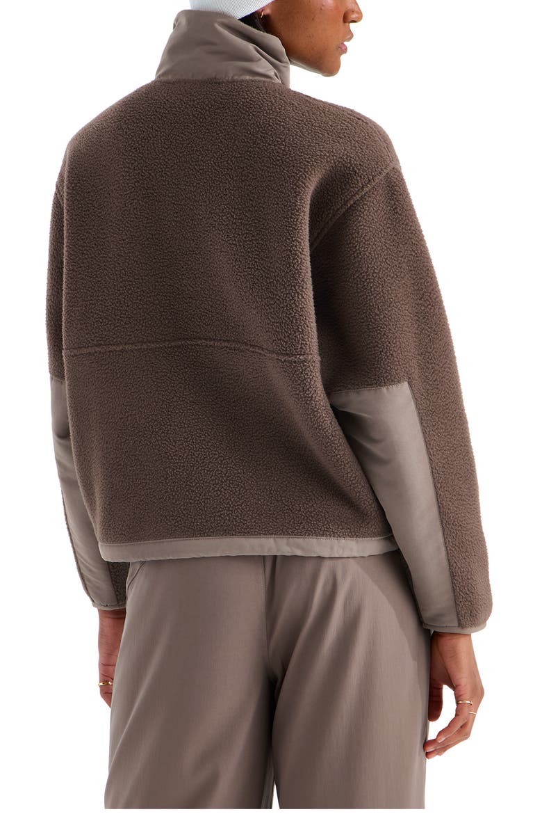 Yumiori Off Peak Full Zip Fleece Jacket, Alternate, color, SMOKEY BROWN GARNET