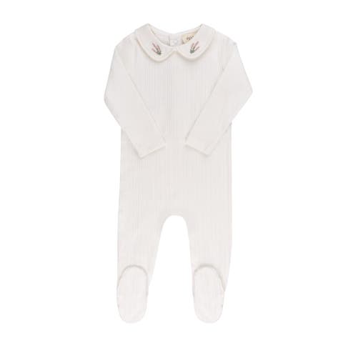 Organic Cotton Embroidered Collar Collection - Footie