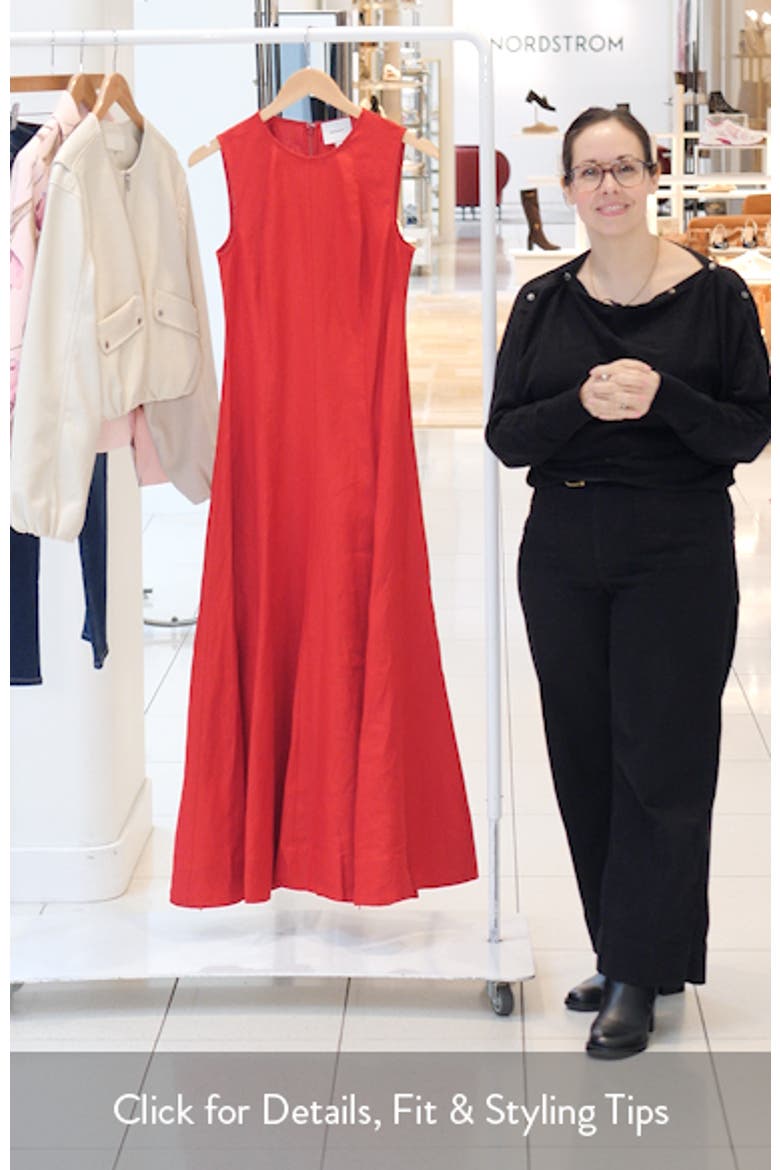 Cecila Sleeveless Linen Maxi Dress video