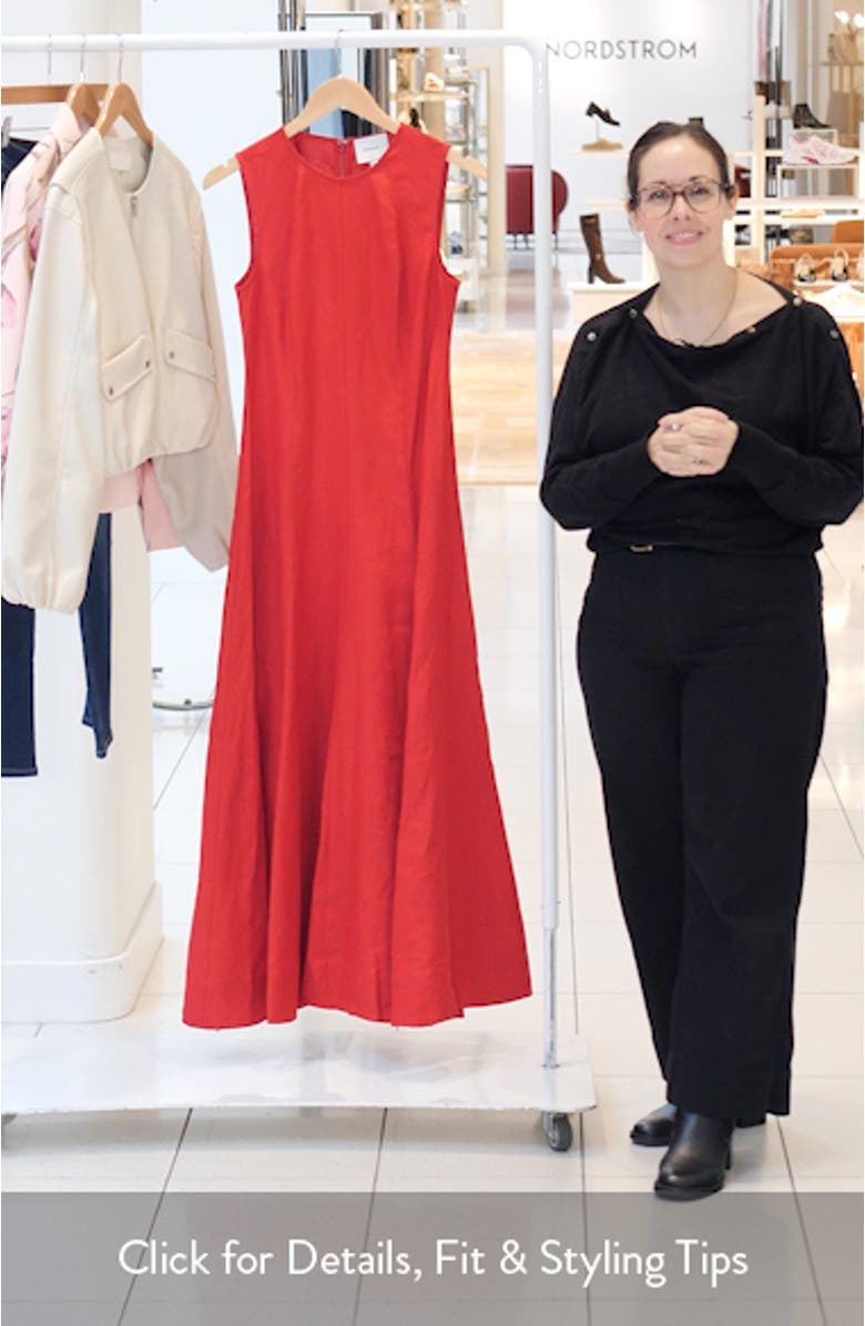 Cecila Sleeveless Linen Maxi Dress, sales video thumbnail