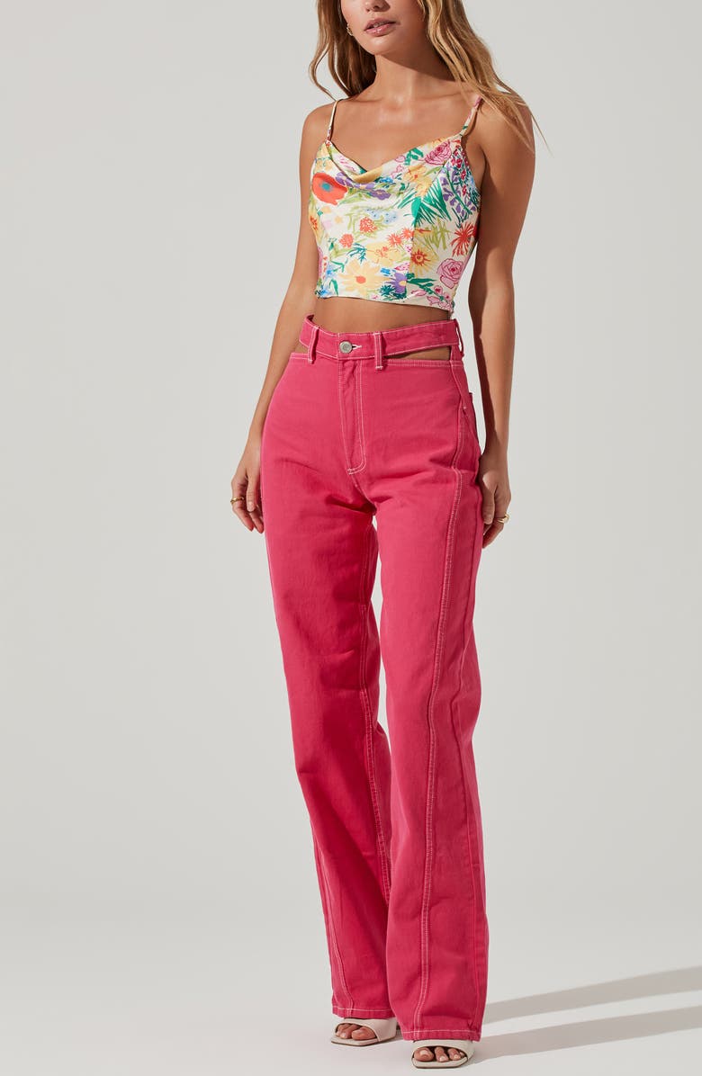 ASTR the Label Ellery Floral Crop Top, Alternate, color, 