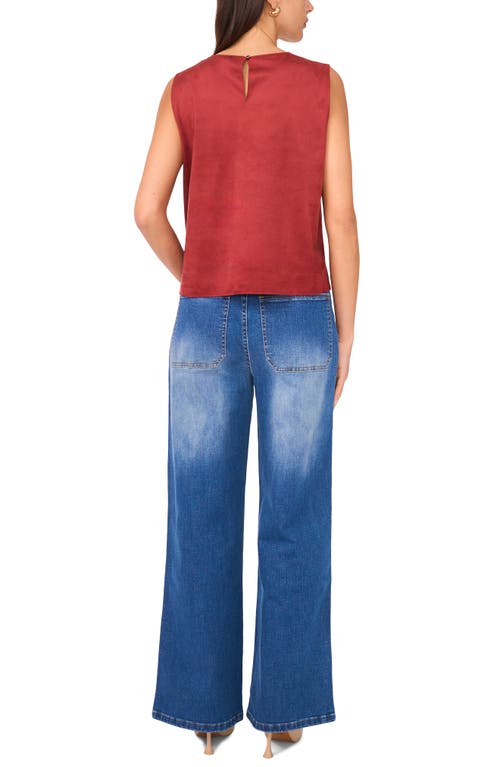 Vince Camuto Faux Suede Tank In Red