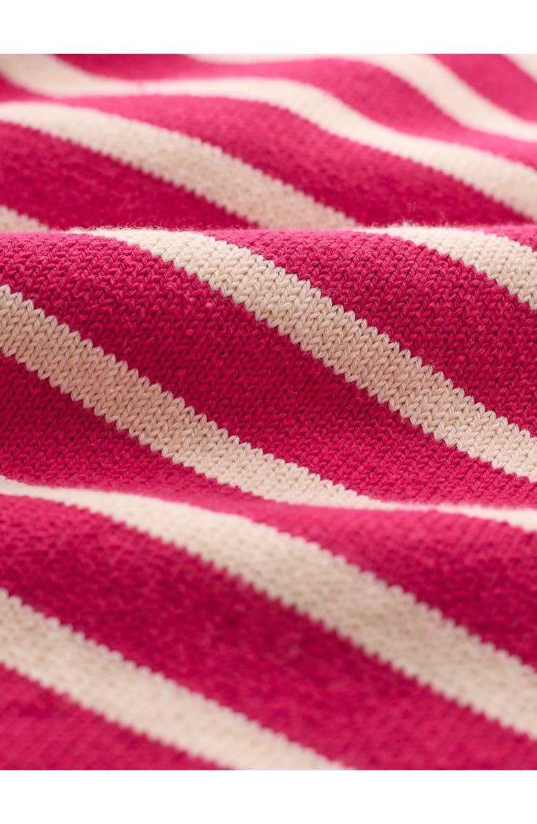 Celtic & Co. Striped Knitted Crew Neck Tee, Alternate, color, Raspberry