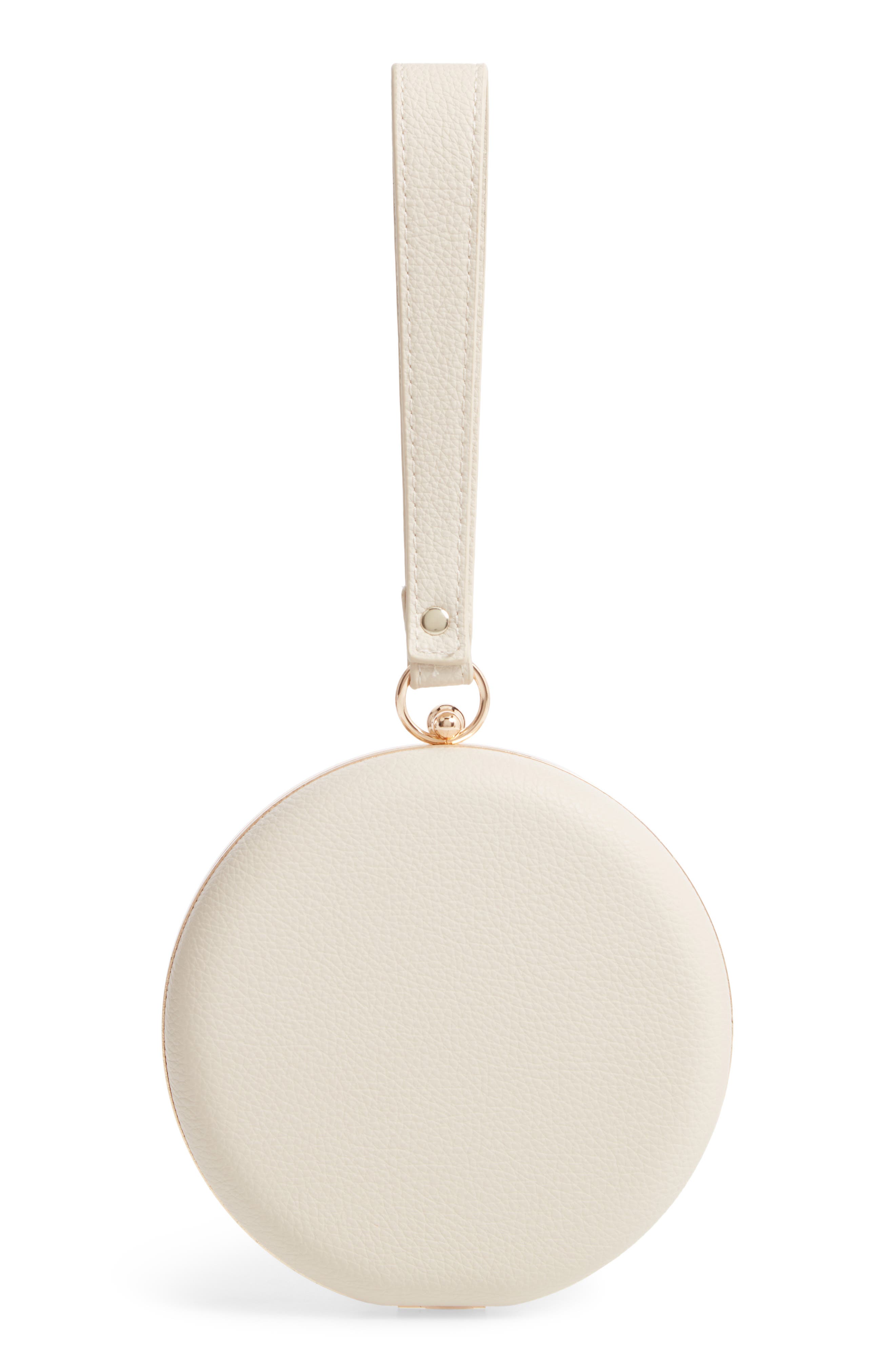 Julia Vegan Leather Canteen Minaudière, Main, color, BONE