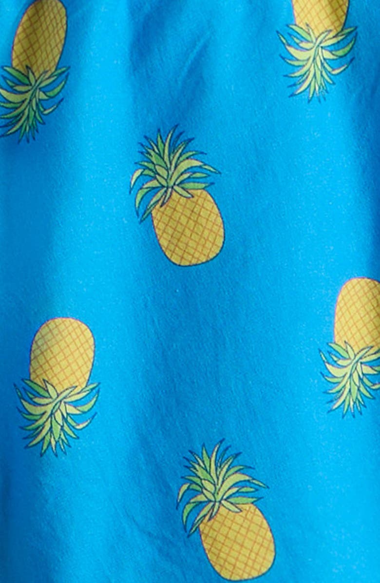 Tucker + Tate Graphic Print T-Shirt, Shorts & Bucket Hat Set, Alternate, color, Blue Pineapple- Blue Cool