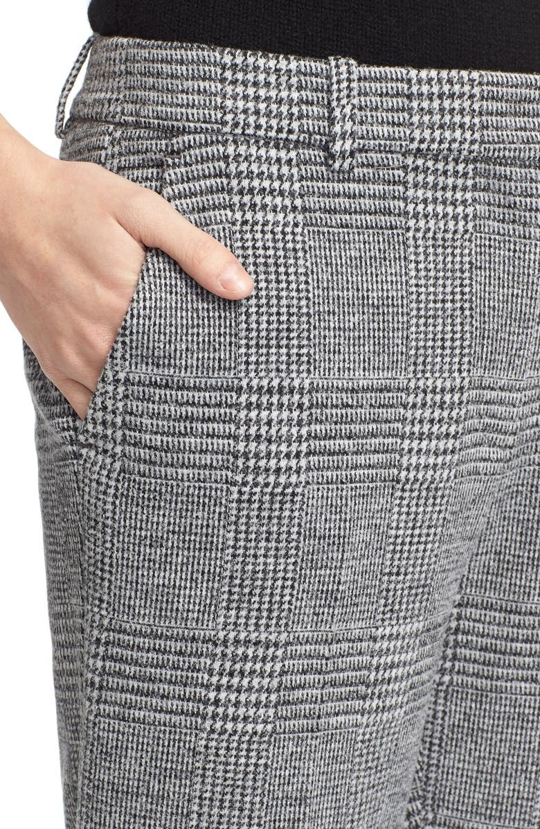 Theory 'Treeca K' Check Plaid Knit Crop Pants, Alternate, color, 