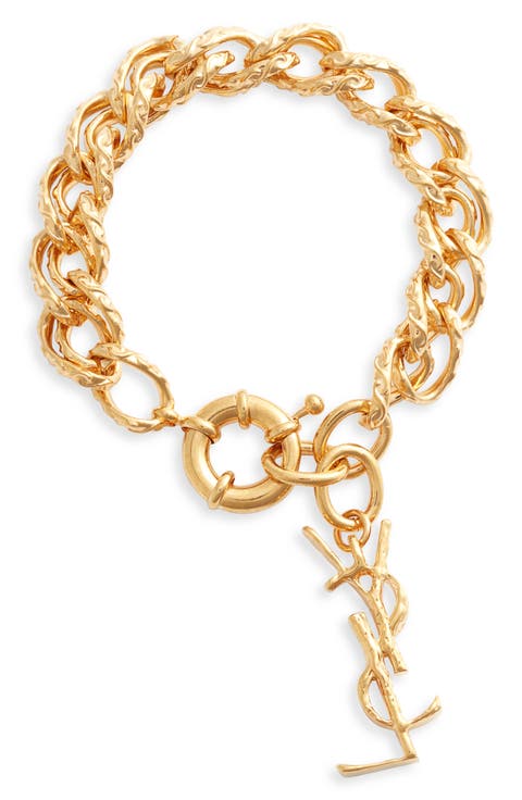 Hammered YSL Chain Bracelet
