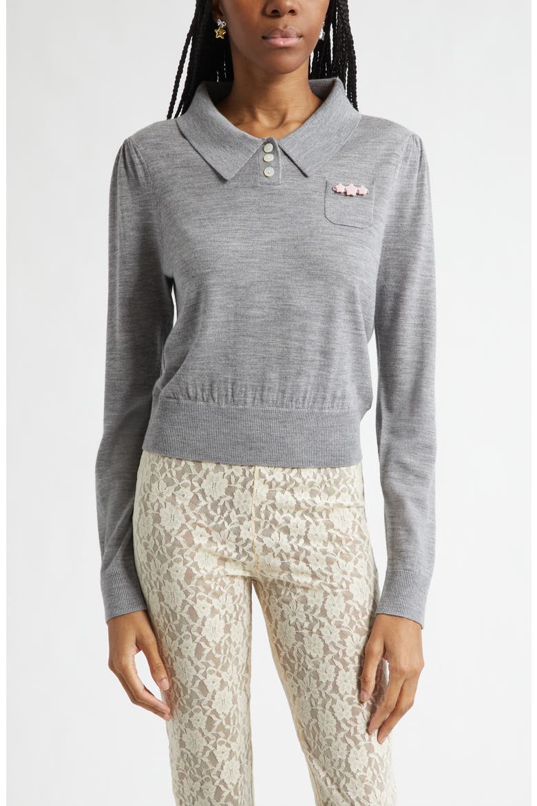 Akira Merino Wool Sweater, Main, color, HEATHER GREY