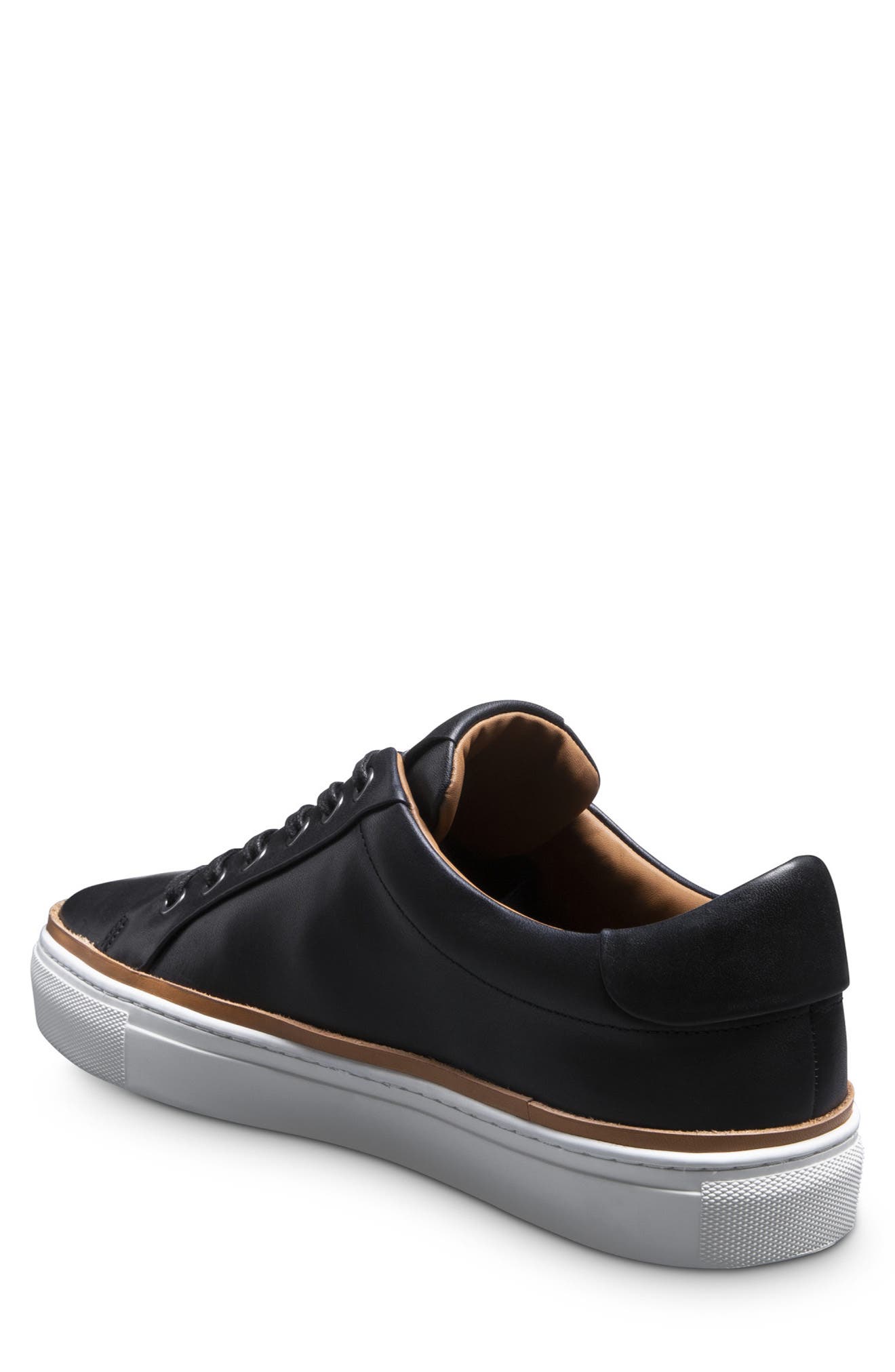 Allen Edmonds Flynn Leather Sneaker, Alternate, color, Black