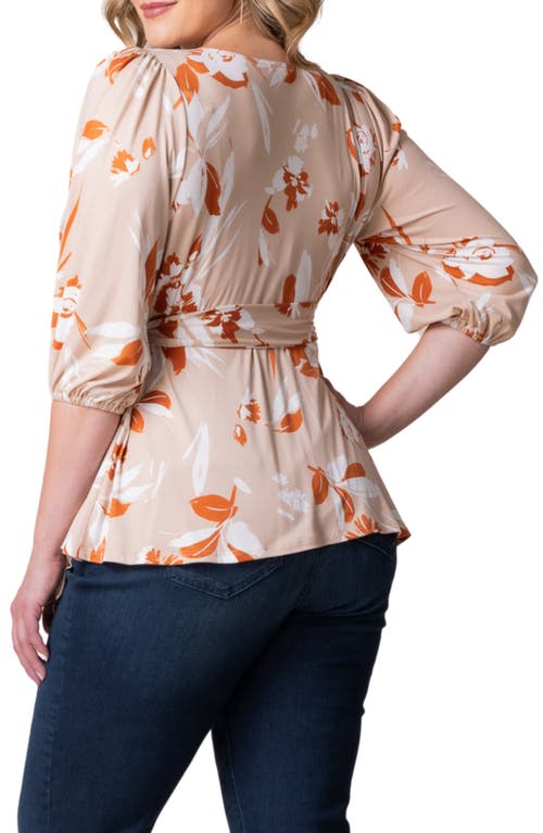 Kiyonna Nina Wrap Top In Neutral