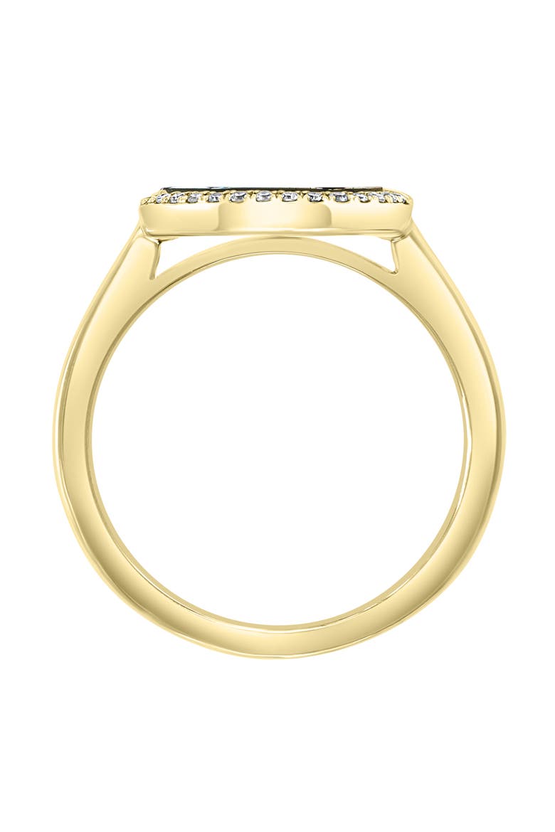 14K Yellow Gold Modern Onyx Diamond Ring, Alternate, color, 14K Gold