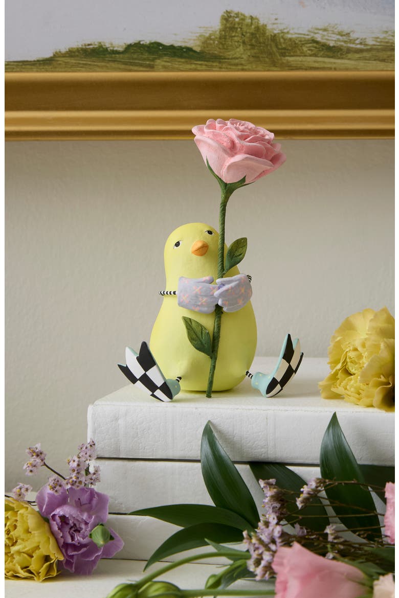 Patience Brewster Chic with Flower Figurine, Alternate, color, YELLOW