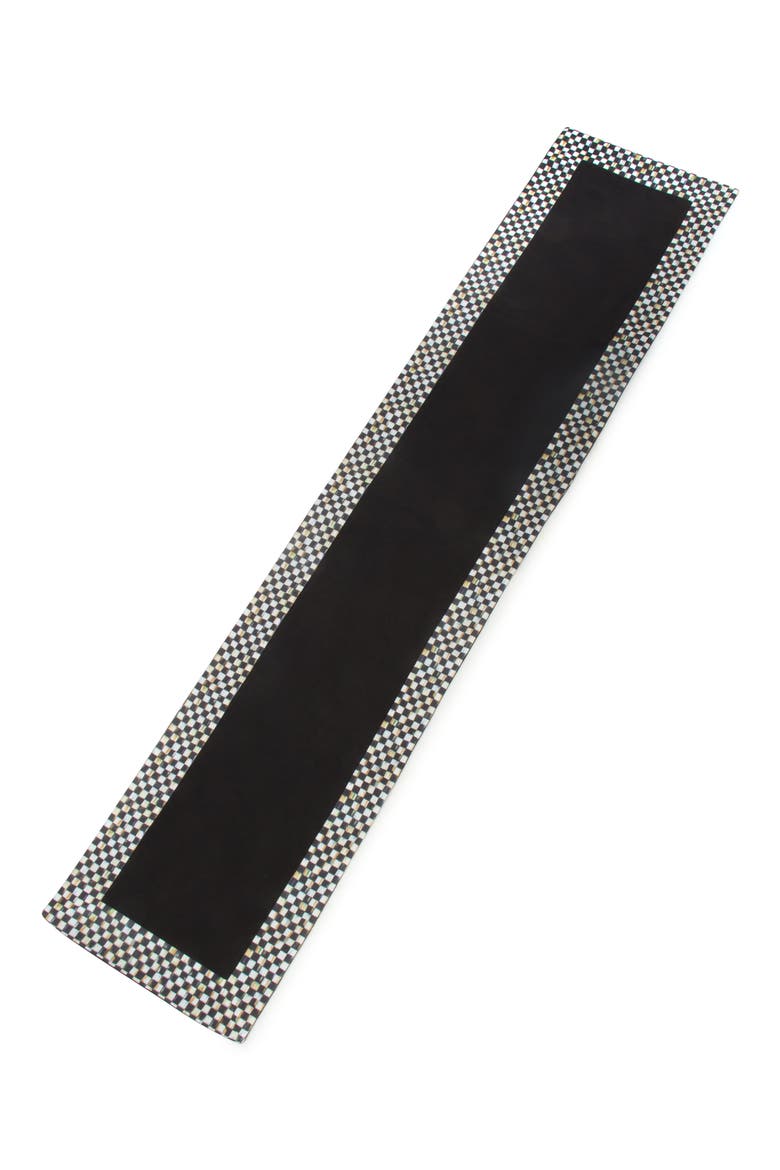 Courtly Check Table Runner, Main, color, BLACK/ WHITE