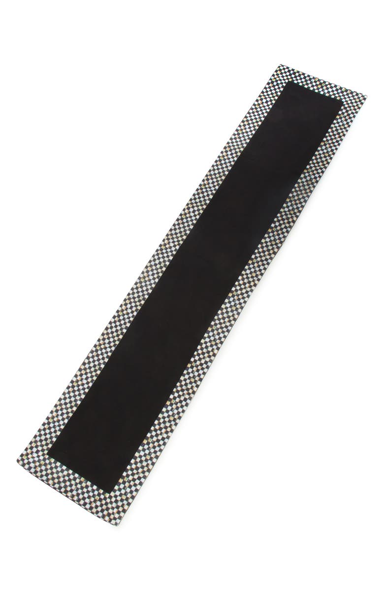 MACKENZIE CHILDS Courtly Check Table Runner, Main, color, Black/ White