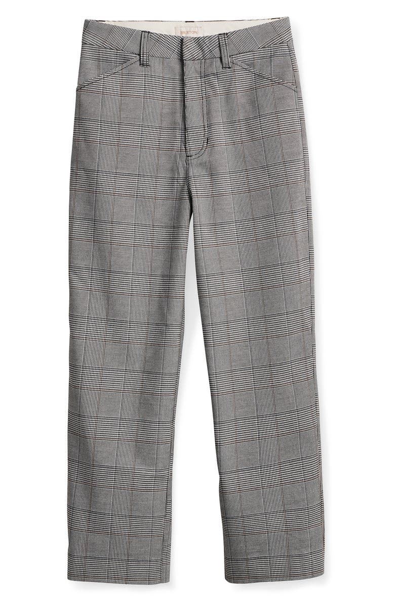 Brixton Thurston Plaid Straight Leg Pants, Alternate, color, 